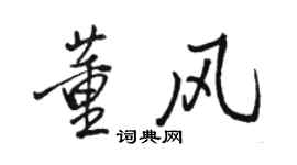 骆恒光董风行书个性签名怎么写