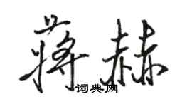 骆恒光蒋赫行书个性签名怎么写