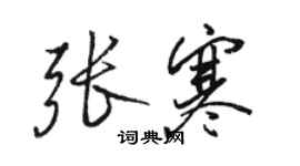 骆恒光张寒行书个性签名怎么写