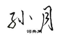 骆恒光孙月行书个性签名怎么写