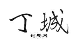 骆恒光丁城行书个性签名怎么写