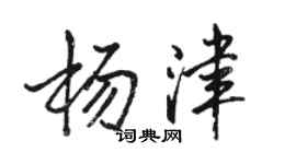 骆恒光杨津行书个性签名怎么写