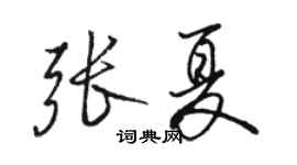 骆恒光张夏行书个性签名怎么写