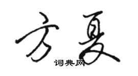 骆恒光方夏行书个性签名怎么写