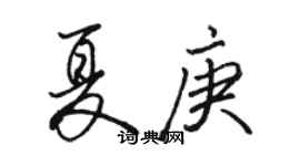 骆恒光夏庚行书个性签名怎么写