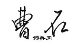 骆恒光曹石行书个性签名怎么写