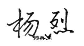 骆恒光杨烈行书个性签名怎么写