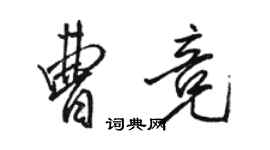骆恒光曹竞行书个性签名怎么写