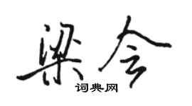骆恒光梁会行书个性签名怎么写