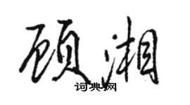 骆恒光顾湘行书个性签名怎么写