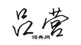 骆恒光吕营行书个性签名怎么写