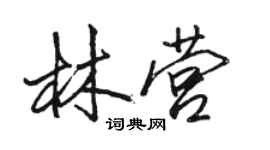 骆恒光林营行书个性签名怎么写