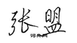 骆恒光张盟行书个性签名怎么写