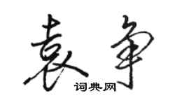 骆恒光袁争行书个性签名怎么写