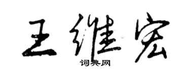 曾庆福王维宏行书个性签名怎么写