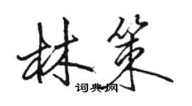 骆恒光林策行书个性签名怎么写