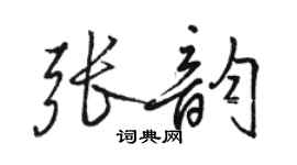 骆恒光张韵行书个性签名怎么写