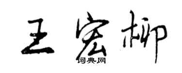 曾庆福王宏柳行书个性签名怎么写