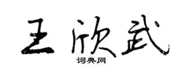 曾庆福王欣武行书个性签名怎么写