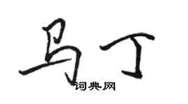 骆恒光马丁行书个性签名怎么写