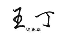 骆恒光王丁行书个性签名怎么写