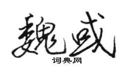 骆恒光魏或行书个性签名怎么写