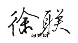 骆恒光徐联行书个性签名怎么写