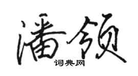 骆恒光潘领行书个性签名怎么写
