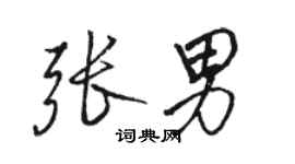 骆恒光张男行书个性签名怎么写