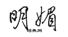 骆恒光明媚行书个性签名怎么写