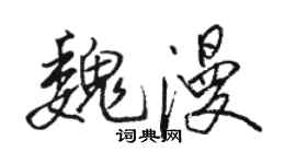 骆恒光魏漫行书个性签名怎么写
