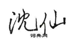 骆恒光沈仙行书个性签名怎么写
