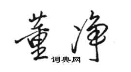 骆恒光董净行书个性签名怎么写
