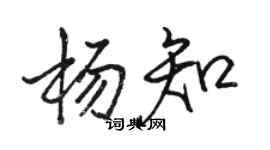 骆恒光杨知行书个性签名怎么写