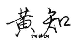 骆恒光黄知行书个性签名怎么写