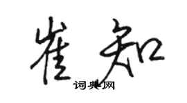 骆恒光崔知行书个性签名怎么写
