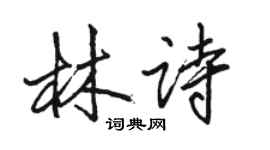 骆恒光林诗行书个性签名怎么写
