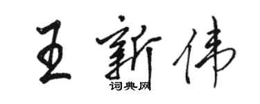 骆恒光王新伟行书个性签名怎么写