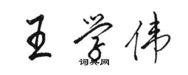 骆恒光王学伟行书个性签名怎么写