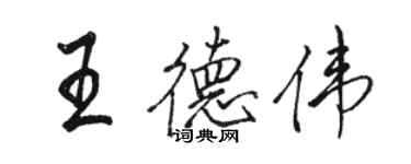 骆恒光王德伟行书个性签名怎么写