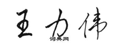 骆恒光王力伟行书个性签名怎么写
