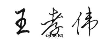 骆恒光王孝伟行书个性签名怎么写