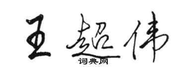 骆恒光王超伟行书个性签名怎么写
