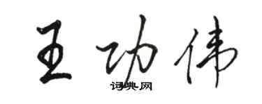 骆恒光王功伟行书个性签名怎么写