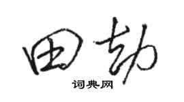 骆恒光田劫行书个性签名怎么写