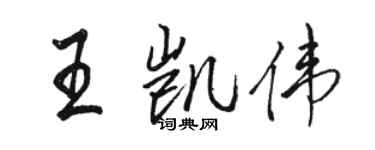 骆恒光王凯伟行书个性签名怎么写