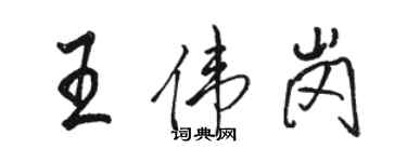 骆恒光王伟岗行书个性签名怎么写