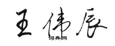 骆恒光王伟辰行书个性签名怎么写