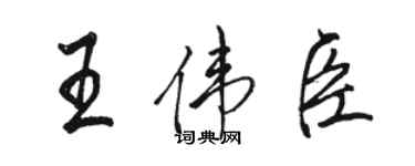 骆恒光王伟臣行书个性签名怎么写