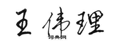骆恒光王伟理行书个性签名怎么写